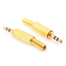 2Pcs Stereo 3.5mm Headphone Earphone DIY Male Audio Jack Plug Solder Connect_ Gn