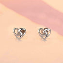 Female Imitation 925 Stunning sweet Heart Stud Earrings UK Womens Jewellery Y1Y9