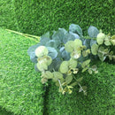 16 Heads Eucalyptus Bouquet Branches Silk Artificial Leaves Flower Decorati I1D9