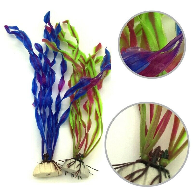 Artificial Aquatic Plants, 7 Pcs Large Aquarium Plants Plastic Fish Tank De