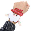 LED Light Glow Xmas Slap Circle Bracelet Wrist Band Gifts (Santa Claus)