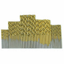 50pcs/Set Titanium Drill With Hex Shank Hss-tin Twist Number Drill Bi U1U1 W3J5