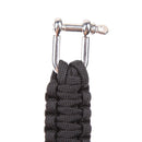 New Black ParaCord Rope Outdoor Survival Bracelet Camping Steel Shackle Buc