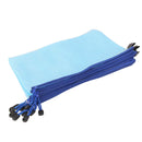 12Pcs A4 Zipper Bags Zip File Storage Document Folder Protective Sleeve Blue