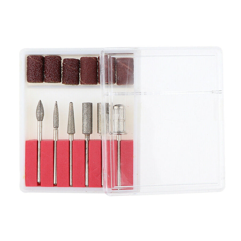 6Pcs 3/32' Cuticle Clean Nail Drill Bit Set Rotary Burr Nail File Drill Bits