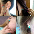 6 Pairs Stainless Steel Shiny Austrian Crystal Round Stud Earrings Set Jewe K3D2