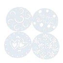 4* Birthday Cake Stencils Template Mold Embossed Spray Flower Cake F6M9 Fon R2T8