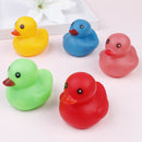 5Pcs/pack cute 7*6cm colorful rubber float squeaky sound duck baby bath toys ME