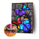 Diamond Painting Butterfly Stone Gate Full Round Drill Wall Picture 30x40cm
