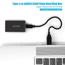 Type C to mSATA Mobile Box Adapter USB 3.1 SSD Solid State Drive Enclosure