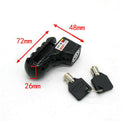 Stainless Steel Motorcycle Disc Brake Lock Anti-Theft Alarm Wheel Padlock for