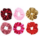 6pcs Velvet Scrunchies Women Elastic Hair Rings Ponytail Holder (Style 1)