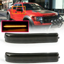 2Pcs Smoke LED Under Side Door Mirror Turn Signal Lights for F-150 Raptor 2