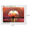 Sunset Heart 5D DIY Round Diamond Painting Embroidery Cross Stitch Mosaic