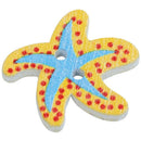 50pcs Starfish 2 Holes Wooden Buttons