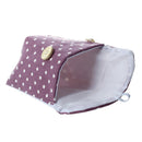 Woman Cotton Blends Dotted Sanitary Napkin Holder Bag Pouch White Light Pur