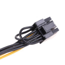 2PCS 15pin SATA Male to 8pin(6+2) PCI-E Power Supply Cable 15-pin to 8 pin c Ew