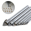 7Pcs 3/4/5/6/8/10/12mm Triangle Tip Glass Drill Set Tile Cermic Drill Bit