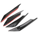 4PCS Carbon Fiber Car Bumper Fin Canard Splitter Diffuser Valance Spoiler L