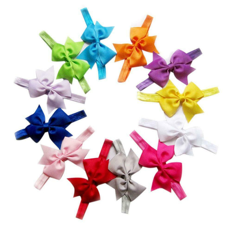 12pcs Girls Baby Children Satin Headband Hw Band Accessories