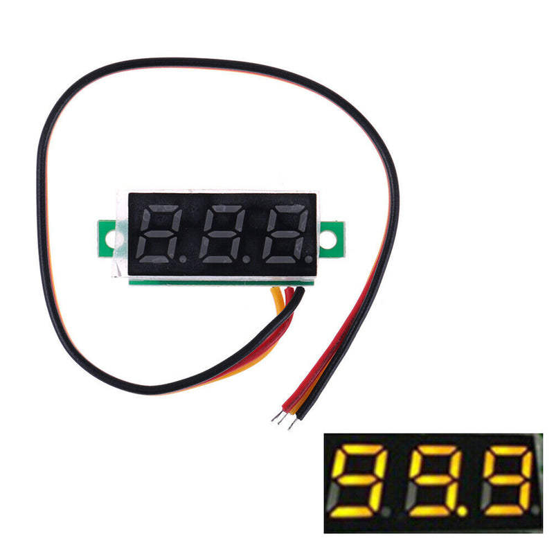 3-Wire mini DC 0-100V voltmeter LED panel 3-digital display voltage  O Jf