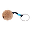 6Pcs Wooden Cork Buoyant Floating Ball Key Ring Canal/Sailing/Marine/Kayak