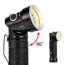 LED Flashlight 18650 T6+COB 90 Degree Fold Multifunction Torch LightMagnetLam â„–[