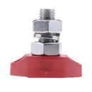 Stainless Steel Red Junction Block Single Insulated Terminal Stud 8mm