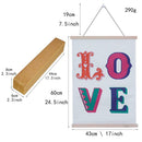DIY Hanging Embroidery Cross Craft Stitch w/Small wooden clip Home Decor