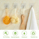 16 pieces wall hooks self-adhesive transparent hooks 7 cm x 7 cm hooks for  P7O1