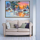 5D DIY Full Drill Snow Village Diamond Painting Embroidery Cross Stitch Kit