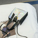 Pu Tote Bag Small Purses And Handbags Rainbow Mini Transparent Shoulder MessH5L6