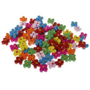 100x Wooden Plum Blossom Flower Beads for Jewelry Making Kids Beading Craft