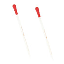 2PCS 2ml Glass Pipette & Rubber Bulb Laboratory Chemistry Dropper Dispensing