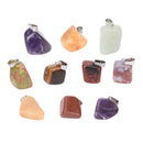 Natural Stone Crystal Quartz Healing Chakra Pendant For Necklace DIY Jewelry JR