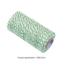 100m Cotton Bakers Twine Rope Gift Wrap Outdoor DIY Accessories (Green)