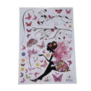Butterfly flower fairy pattern bedroom living room background Wall Stickers