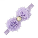 Baby Girl Rhinestone Flower Headband Headdress (Purple) E9I7