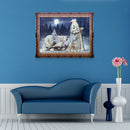Christmas Santa Claus Bear Snow Scene 5D Diamond DIY Painting Craft Kit