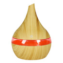 300ml Mist Humidifier Low Noise Diffuer w/ LED Light Antislip Wood