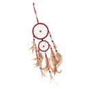 Dream Catcher Circular With Red Feathers Wall Hanging Decoration Decor Craft