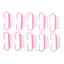 10PCS Hand Nail Cleaning Brush Plastic Handle Pedicure Manicure Scrubbing Tools