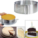 24-30cm Adjustable Round Stainless Steel Cake Ring Mold Layer Slicer Cutter M ME