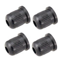 4 Pieces Guitar Bass Through Body String Mounting Ferrules Bushing Black