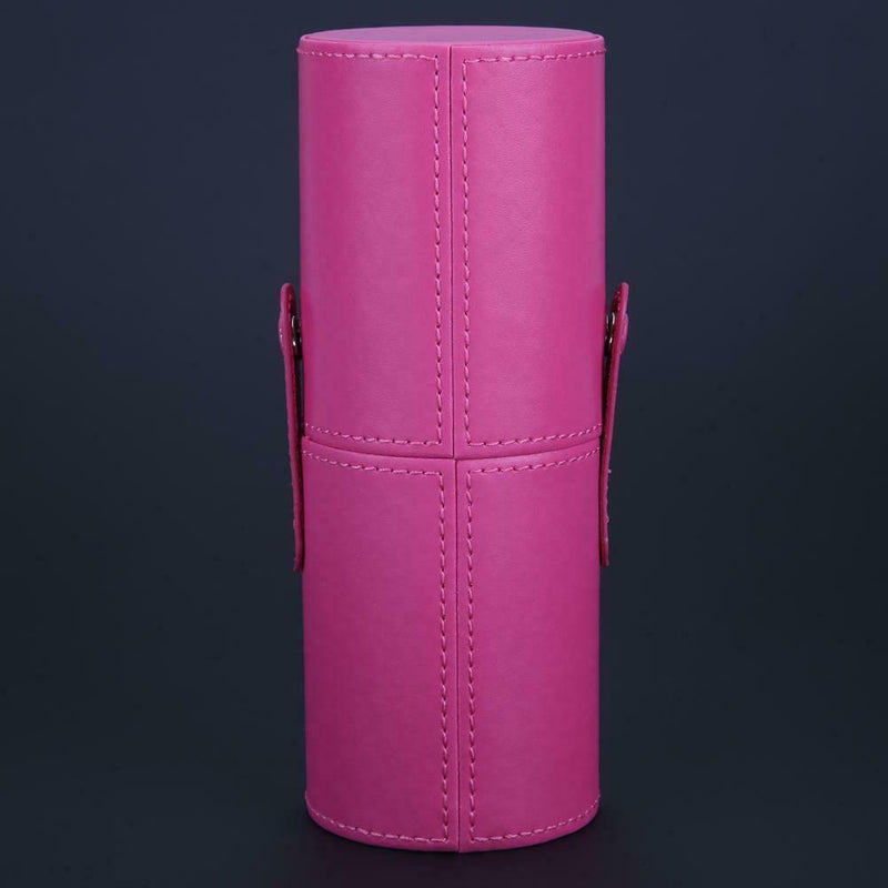 Leather Makeup Brush Pen Storage Empty Holder Cosmetic Cup Case Box A