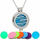 1PCS Hollow Round AromatherAPy Diffuser Open Pendant Necklace With Pad 62cm