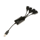 High Speed 4 Way Port USB 2.0 to Multi Hub Expansion Splitter Adapter Cable