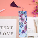 DIY Flower Special Shaped Diamond Painting Leather Tassel Bookmark Crafts