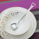 Heart Shaped Dessert Spoon Tea Coffee Spoon Mixer Flatware Kitchen Accessory  Bj