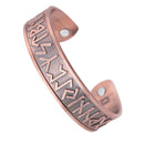 Viking Runes Wide Elastic Cuff Bangle Bracelet Wristband Jewelry Rose Copper